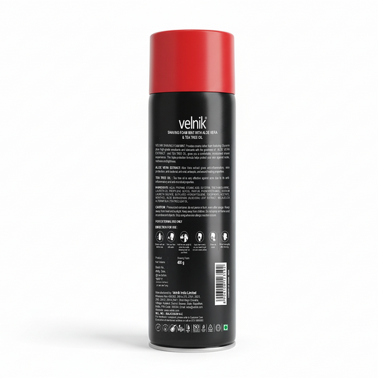 Shaving Foam Mint with Aloe Vera & Tea Tree Oil | Soft & Smooth Comfortable Shave | Refreshing Mint Foam | For Men | 400g