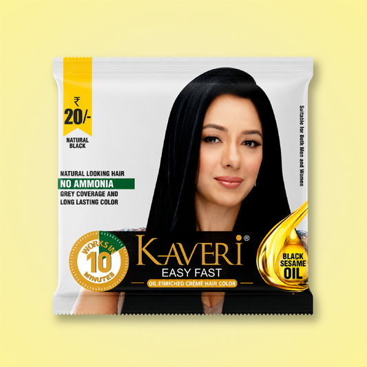 Kaveri 10 Minute Hair Colour for Women with Grey Coverage – 360g (Pack of 12)