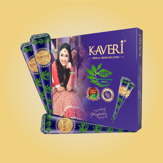 Kaveri Bridal Henna Cone for Long Lasting Mehendi – Pack of 12, 24 & 36