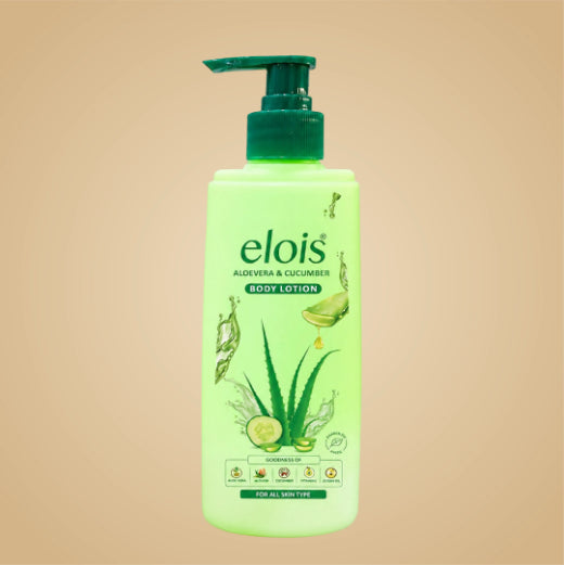 Elois Aloe Vera & Cucumber Body Lotion for Deep Hydration & Healthy Skin, 300ml | Pack of 1 & Pack of 2