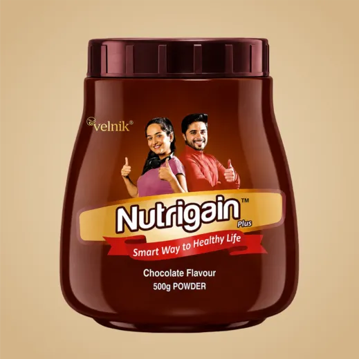 Nutrigain Ayurvedic Powder to Gain Weight with Ashwagandha - Chocolate Flavour | 500g