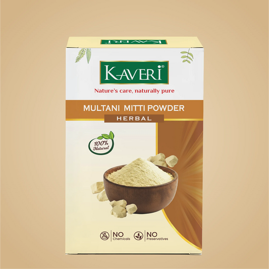 Kaveri Multani Mitti Powder for Face & Body Care | Pure Fuller's Earth Clay for Face Packs, Deep Cleansing & Oil Control | 200g