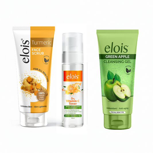 Cleansing Gel + Vitamin C Toner + Scrub