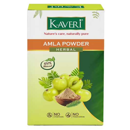 Kaveri Amla Powder for Hair & Skin Care Natural Indian Gooseberry Powder | Herbal Hair Mask & Face Pack | Chemicals & Preservatives Free 200gm