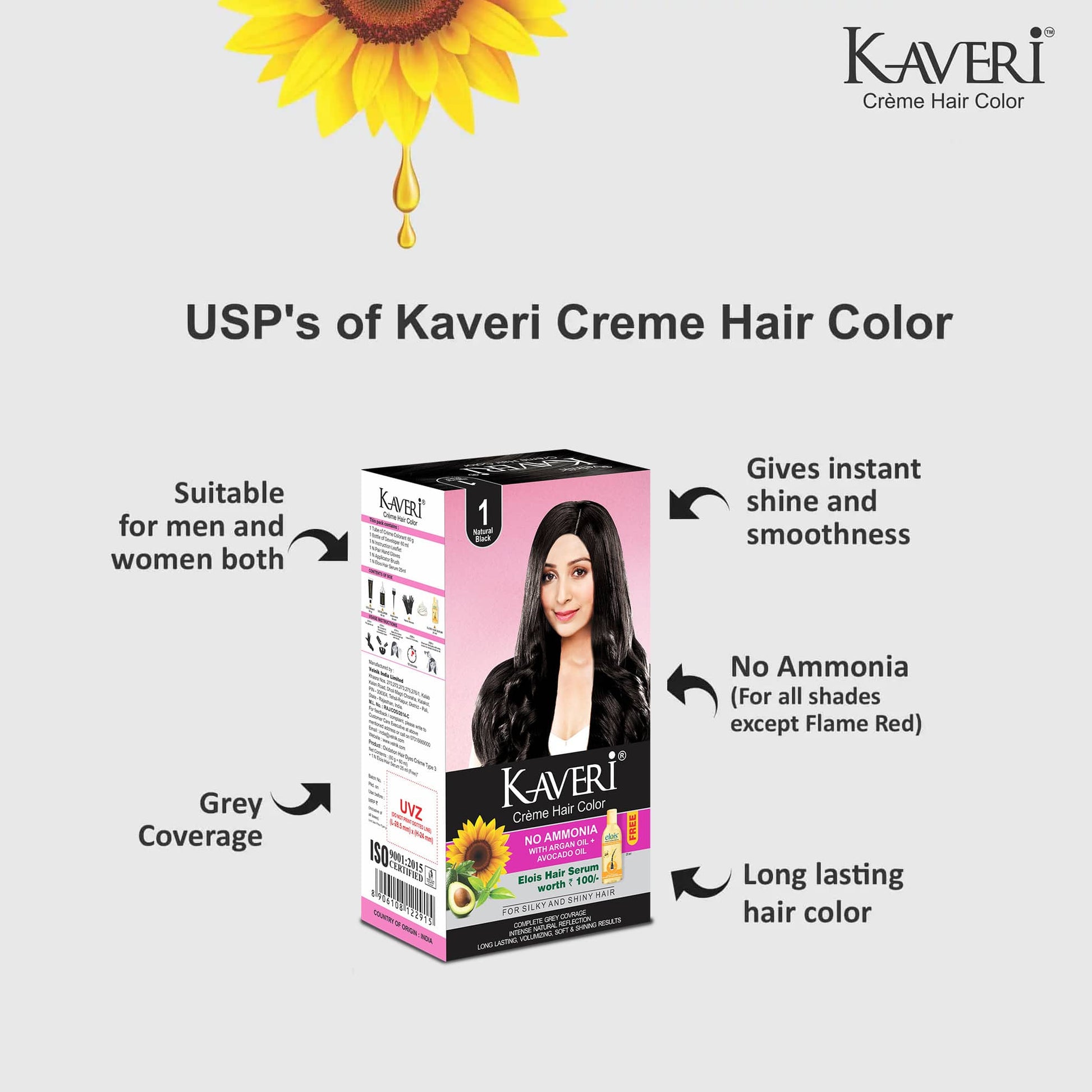 Kaveri Creme Hair Color New | Elois Professional Color Protect Hair Serum Free