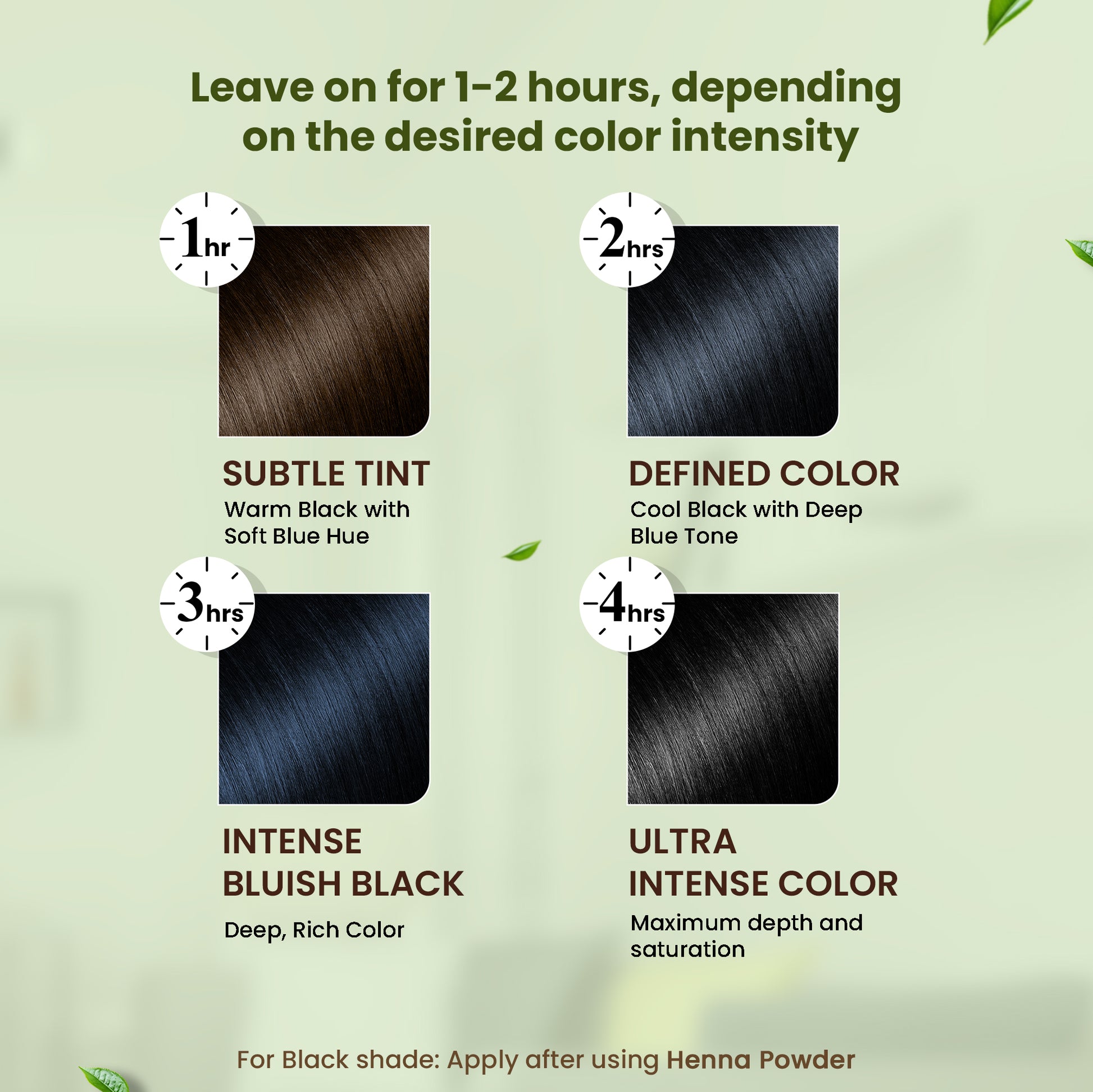 Kaveri Herbal & Organic Indigo Powder for Natural Black Hair Color Chemical-Free Helps Protect Hair from Damage and Supports Healthy Hair 200g