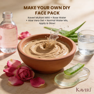 Kaveri Multani Mitti Powder for Face & Body Care | Natural Fuller’s Earth Powder | Deep Cleansing & Oil Control | Herbal Skincare Powder for Glowing Skin | 100% Chemicals & Preservatives Free – 200gm