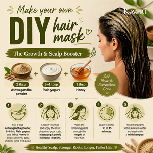 Kaveri Ashwagandha Powder for Hair & Skin Care | Natural Organic Herbal Ashwagandha Powder | DIY Face Pack & Hair Mask | Chemicals & Preservatives Free 200gm