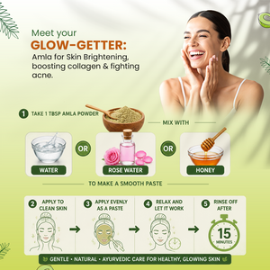 Kaveri Amla Powder for Hair & Skin Care Natural Indian Gooseberry Powder | Herbal Hair Mask & Face Pack | Chemicals & Preservatives Free 200gm