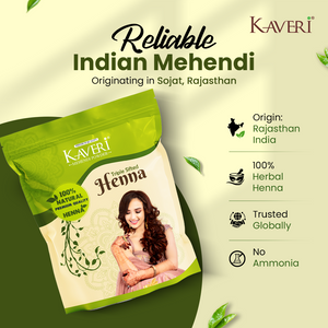 Kaveri Triple Shifted Mehendi Powder 100% Natural Henna Powder for Hairs, Hands & Feet (250 & 500 gm)