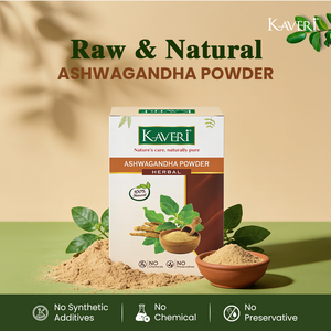 Kaveri Ashwagandha Powder for Hair & Skin Care | Natural Organic Herbal Ashwagandha Powder | DIY Face Pack & Hair Mask | Chemicals & Preservatives Free 200gm