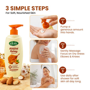 Elois Almond & Honey Body Lotion Ultra Hydrating with Sweet Almond Oil & Honey Extract 500 ml