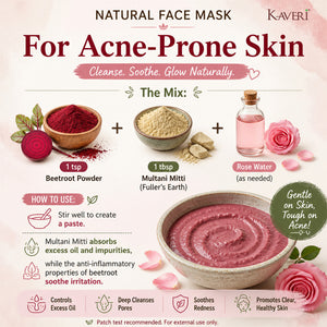 Kaveri Herbal Beetroot Powder | Natural Face & Hair Pack | Helps in Brightening, Pigmentation Care & Scalp Nourishment | 200gm