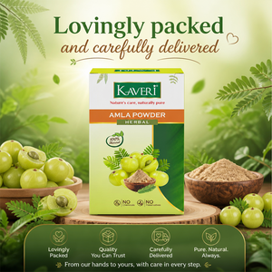 Kaveri Amla Powder for Hair & Skin Care Natural Indian Gooseberry Powder | Herbal Hair Mask & Face Pack | Chemicals & Preservatives Free 200gm