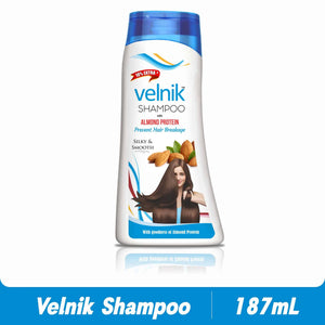 Velnik Anti Dandruff Shampoo for Hair fall control damaged undernourished & hair strengthening with Natural Herb & Almond Protein For All Types of Hair (187 ml)