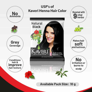 Kaveri Henna Hair Color – (Pack of 20 sachets) +Free 25g Elois Hair Removal Cream