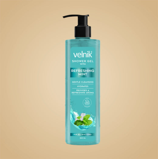 Velnik Shower Gel with Refreshing Mint Extract – Cool, Energizing & Fresh Feel | 500ml