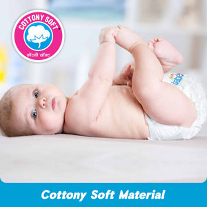 Babelois Pant Style Diaper For Babies | New Born Baby Diapers with Cottony Soft Advance Gel Technology | Overnight Absorption (S,M,L, 48, count)