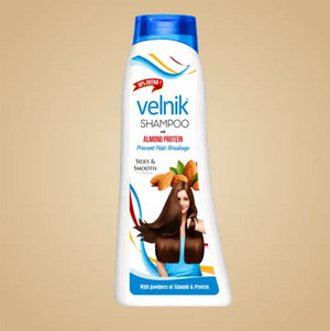 Velnik Shampoo for Dry Hair with Almond Protein | Hair Strengthening Shampoo | 88ml, 187ml & 440ml | Pack of 1, 3 & 5