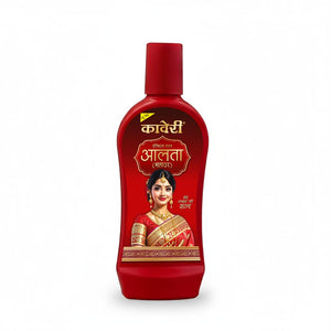 Kaveri Alta Red Colour For Feet - Liquid Alta for Women & Girls Hand & Feet Designs - 100ML For Bharatanatyam Dance, puja & Weddings | Long Lasting, Skin-Friendly & Waterproof Alta (Pack Of 1)