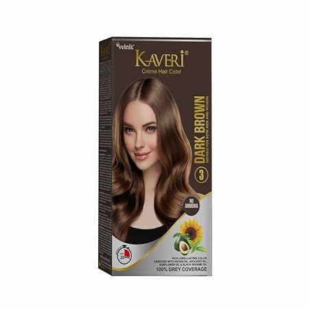 Kaveri Creme Hair Color - Organic Hair Colour With Grey Coverage - Long Lasting Conditioning Hair Color - For Natural Looking Results