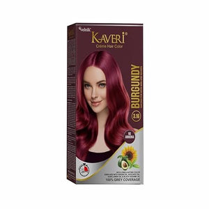 Kaveri Creme Hair Color - Organic Hair Colour With Grey Coverage - Long Lasting Conditioning Hair Color - For Natural Looking Results