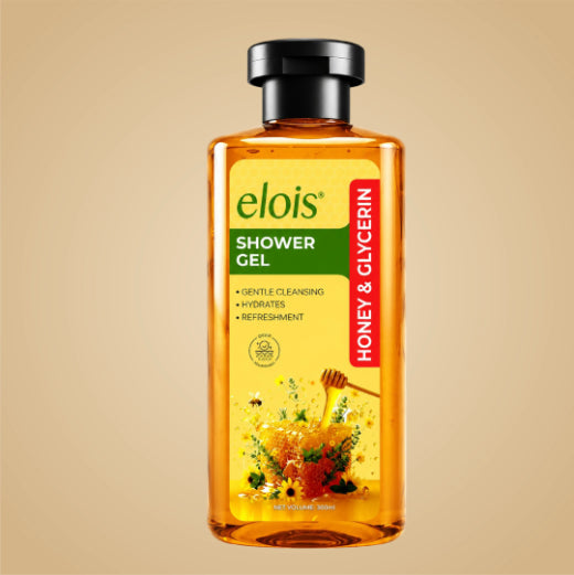 Elois Body Shower Gel For Gentle Cleansing With Deep Nourshing Formula Hydrates Skin for Women & Men Suitable for All Skin Types 300ml (Honey)