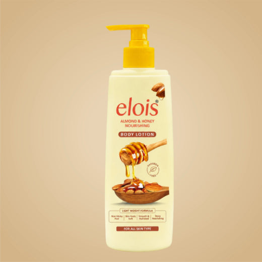 Elois Almond Body Lotion with Honey & Vitamin E for Men & Women, 300 ml