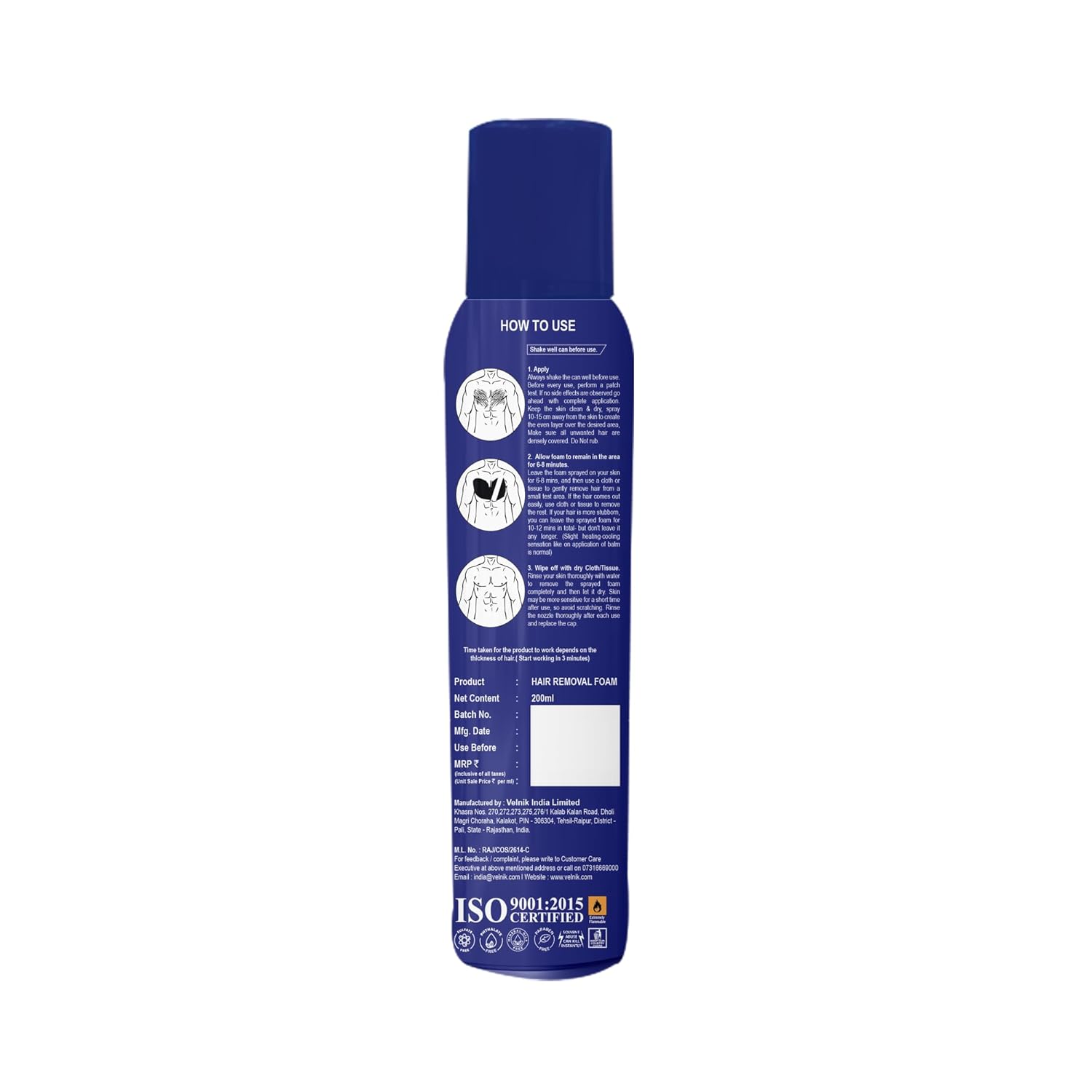 Elois Hair Removal Spray for Men 200ml | Aloe Vera Extract (Pack of 1 & 2)