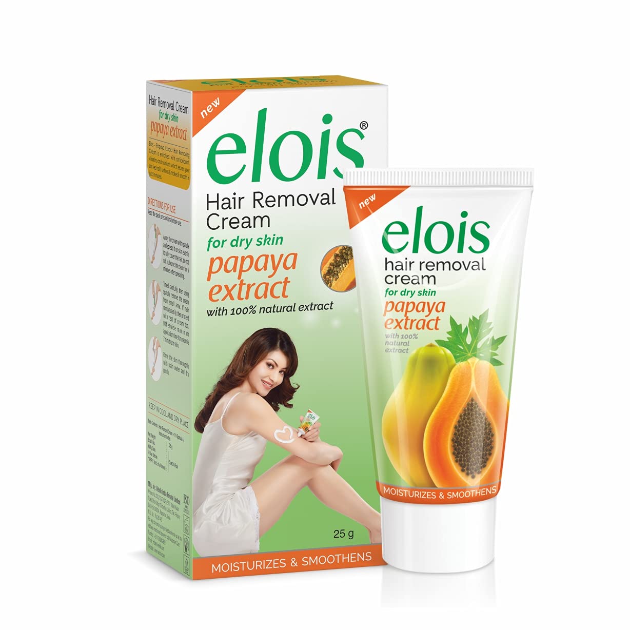 Elois Hair Removal Cream for Women & Girls | Hair Remover Cream for Bikini Area & Private Parts | Silky Soft Skin with Papaya Essence | For Legs, Underarms & Arms – 25g (Pack of 3)