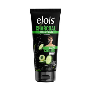 Elois Charcoal Peel Off Face Mask for Men & Women | Removes Blackheads and Whiteheads | Active Cooling Effect | Deep Skin Purifying Cleansing (100 gm)