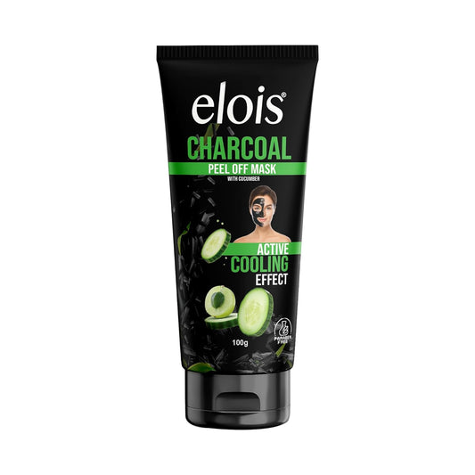 Elois Charcoal Peel Off Face Mask for Men & Women | Removes Blackheads and Whiteheads | Active Cooling Effect | Deep Skin Purifying Cleansing (100 gm)