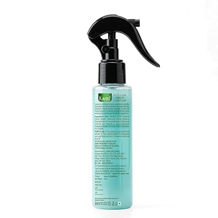 Kaveri Leave In Conditioner | Mango Butter & Ginseng Root Extract | Softer Smoother Hair & Frizz Control | For Dry, Curl, Wavy & Frizzy 100 Ml