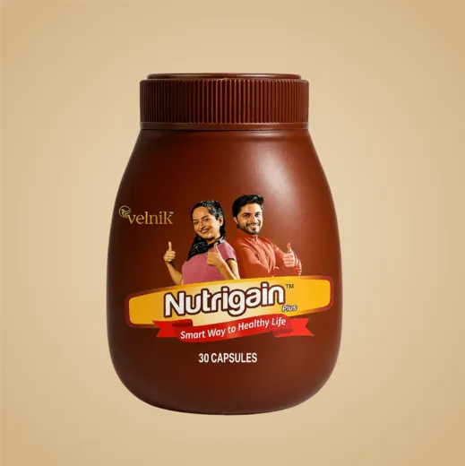 Nutrigain Ayurvedic Weight Gain Capsules for Men & Women | 30 Capsules