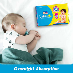 Babelois Pant Style Diapers for Babies| New Baby Diapers with Cottony Soft Advance Gel Technology | Overnight Absorption (S, L, M, 24, count)