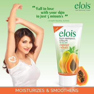 Elois Hair Removal Cream for Women Bikini Area, Underarms & Legs | Silky Soft Skin with Papaya Essence | For Legs, Underarms & Arms – 50g