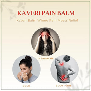 Kaveri Pain balm 2X Xtra PowerAyurvedic balm for effective Relief from Headache and Body pain,Sprain Muscle Pain, Joint Pain, Knee Pain and Cold (pack of 10, 8gm each)