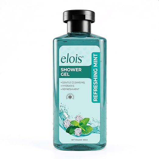 Elois Body Shower Gel For Gentle Cleansing With Deep Nourshing Formula Hydrates Skin for Women & Men Suitable for All Skin Types 300ml (Mint)
