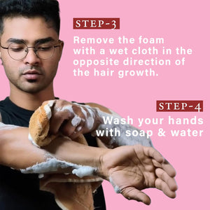 Elois Hair Removal Foam Spray For Men Painless Hair Removal For Arms Underarms & Legs – With Rose Extract Suitable For All Skin Type 200ml (Pack of 1 & 2, Rose)