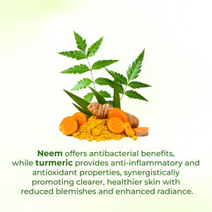 Elois Neem and Turmeric Facewash l Sun-Lightening l Cooling Effect l Acne and Blemishes Solution l Paraben Free l For All Skin Types l 100g