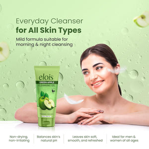 Elois Face Cleanser Gel Foaming Face Wash For Deep Cleansing & Hydrating With Green Apple Extract For Oily Acne Prone Skin For Men Women & Girls – 100gm