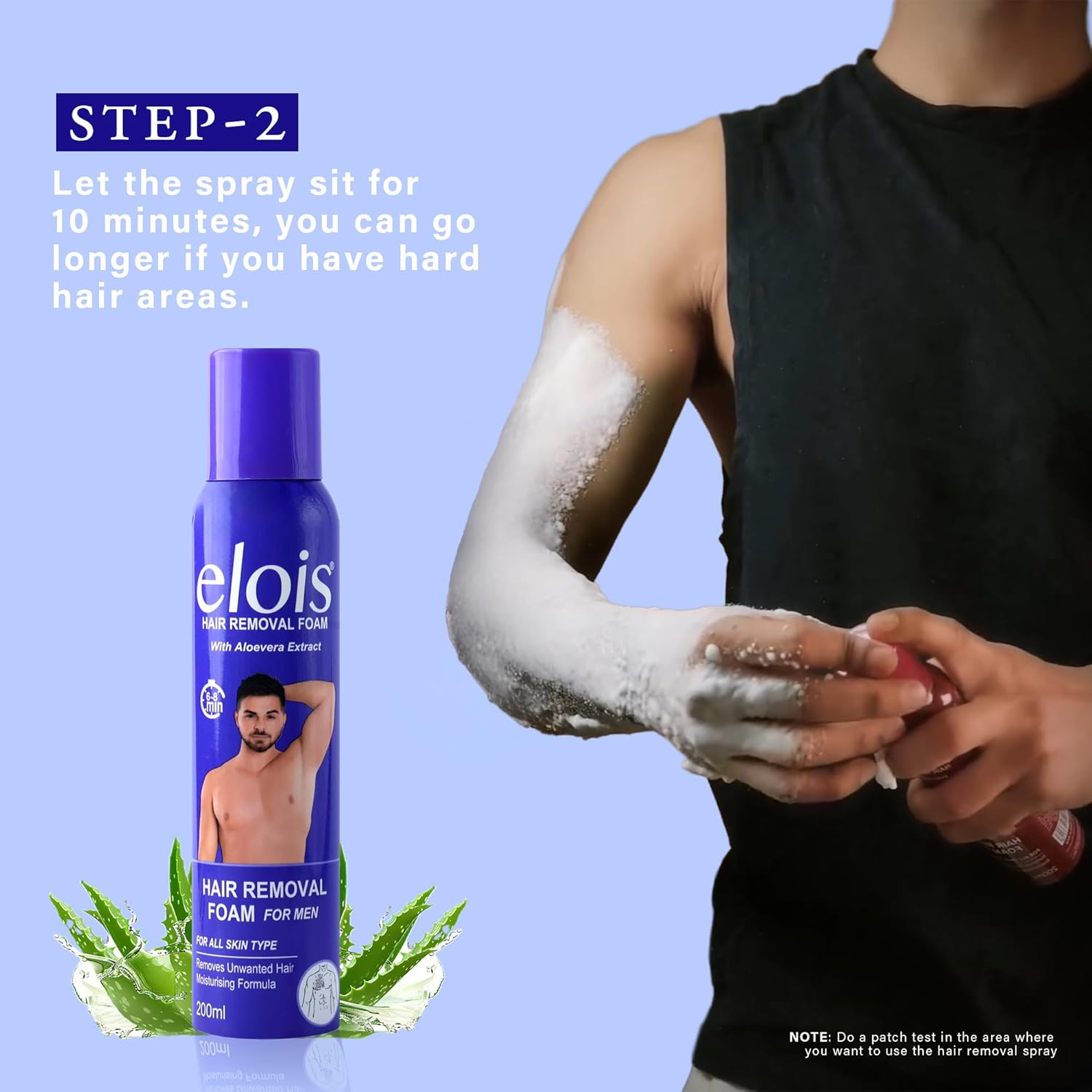 Elois Hair Removal Spray for Men 200ml | Aloe Vera Extract (Pack of 1 & 2)