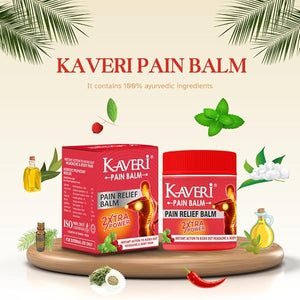 Kaveri Pain balm 2X Xtra PowerAyurvedic balm for effective Relief from Headache and Body pain,Sprain Muscle Pain, Joint Pain, Knee Pain and Cold (pack of 10, 8gm each)