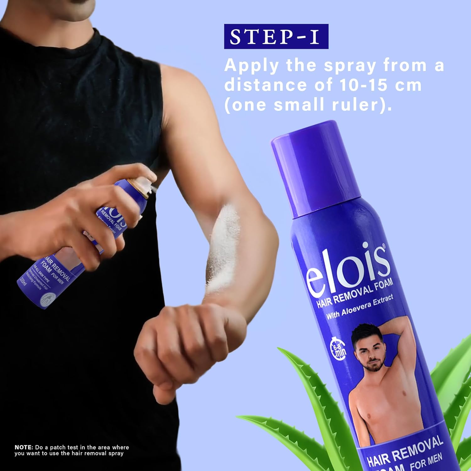 Elois Hair Removal Spray for Men 200ml | Aloe Vera Extract (Pack of 1 & 2)