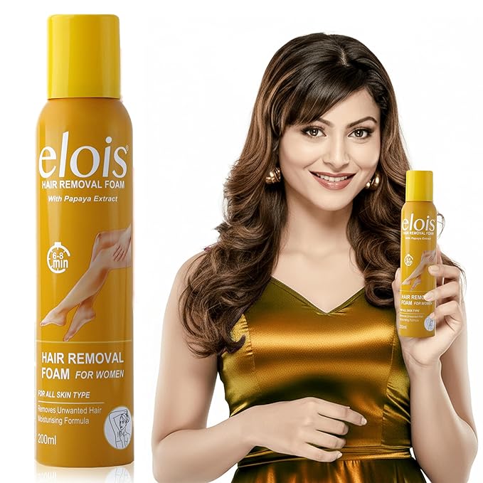 Elois Hair Removal Foam Spray for Women with Papaya Extract 200ml (Pack of 1 & 2)