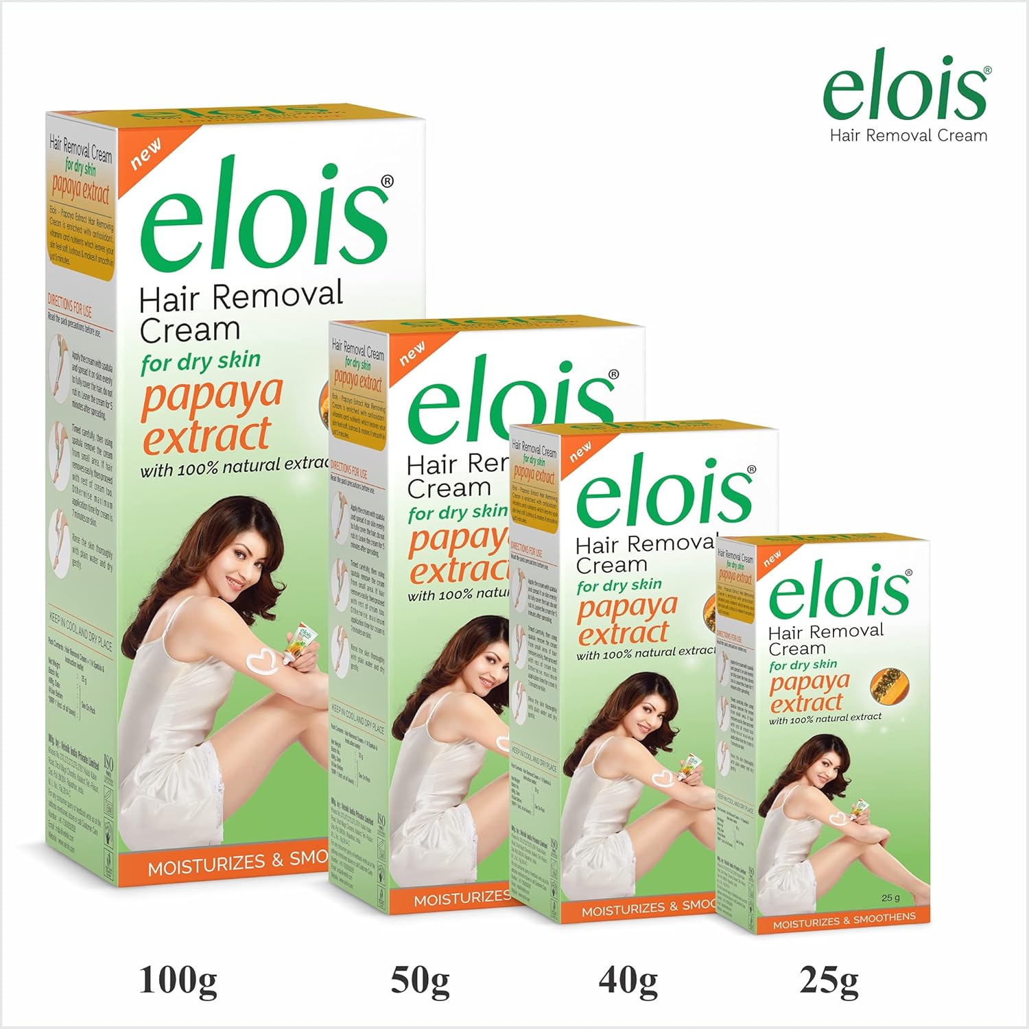 Elois Hair Removal Cream for Women & Girls | Hair Remover Cream for Bikini Area & Private Parts | Silky Soft Skin with Papaya Essence | For Legs, Underarms & Arms – 25g (Pack of 3)