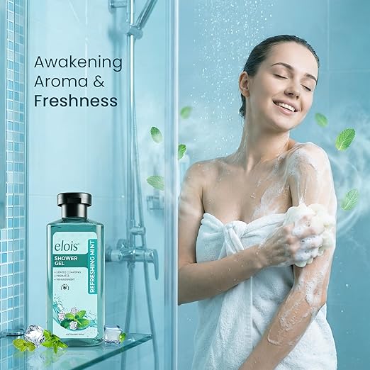 Elois Cooling Body Wash with Refreshing Mint & Glycerin for Gentle Cleansing & Fresh Soft Skin for Women & Men | 300ml