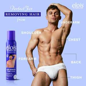 Elois Hair Removal Spray for Men 200ml | Aloe Vera Extract (Pack of 1 & 2)