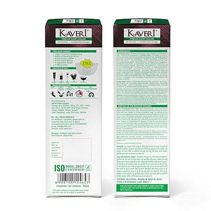 Kaveri Creme Hair Color Rich Long Lasting Semi Permanent Hair Dye Ammonia Free Enriched With Argan Avocado Sunflower Oils for 100% Gray Coverage & Root Touch Up for Men & Women - 60gm + 60ml