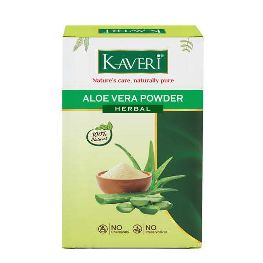 Kaveri Aloe Vera Natural Organic Powder for Hair & Skin | Chemical & Preservatives Free | For Face Pack Hair Mask & Scalp Nourishment | 200gm